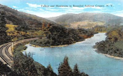 Valleys & Mountains White Lake, New York Postcard