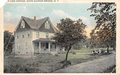 View Cottage White Sulpher Springs, New York Postcard