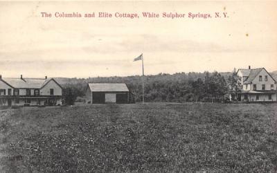 Collumbia and Elite Cottages White Sulpher Springs, New York Postcard