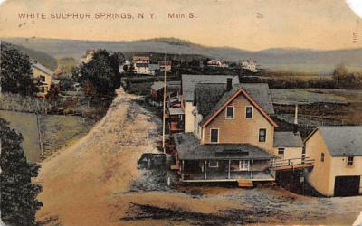 Main Street White Sulpher Springs, New York Postcard