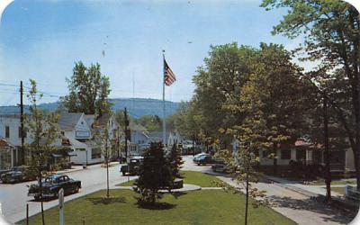 Village Green Woodstock, New York Postcard