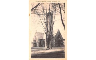 St Mary's Catholic Church Waterloo, New York Postcard