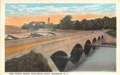 New Cement Bridge Waterloo, New York Postcard