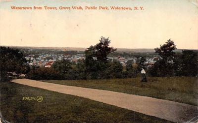 Grove Walk Watertown, New York Postcard