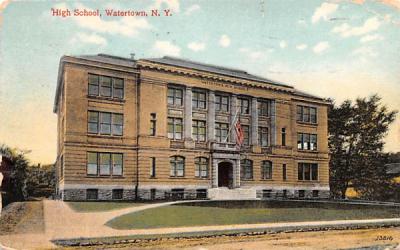 High School Watertown, New York Postcard