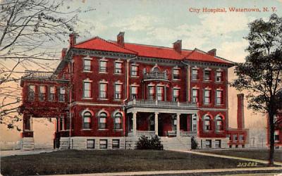 City Hospital Watertown, New York Postcard