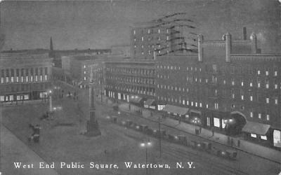 West End Public Square Watertown, New York Postcard