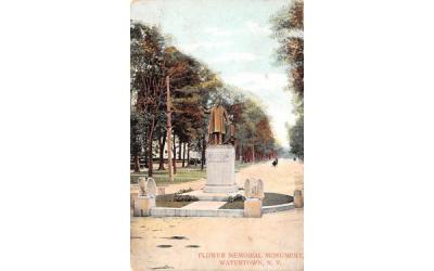 Flower Memorial Monument Watertown, New York Postcard