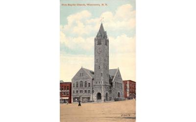 First Baptist Church Watertown, New York Postcard
