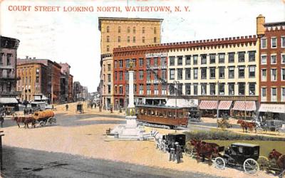 Court Street Watertown, New York Postcard