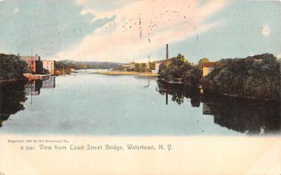 Court Street Bridge Watertown, New York Postcard