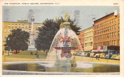 The Fountain Watertown, New York Postcard