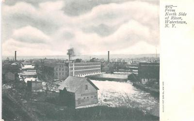 From North Side of River Watertown, New York Postcard