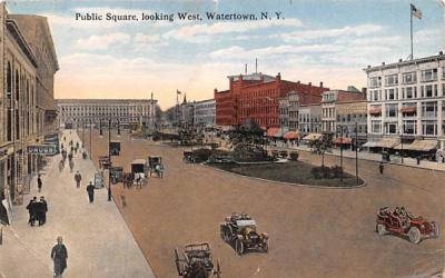 Public Square Watertown, New York Postcard