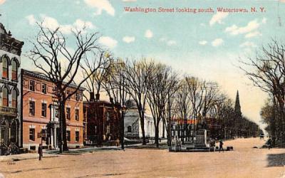 Washington Street Watertown, New York Postcard