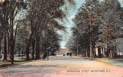 Washington Street Watertown, New York Postcard
