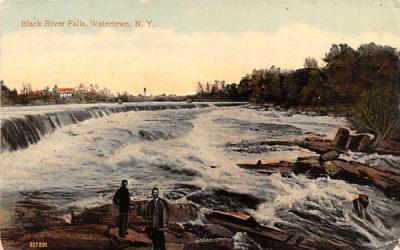 Black River Falls Watertown, New York Postcard