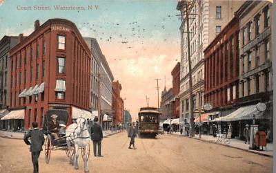 Court Street Watertown, New York Postcard