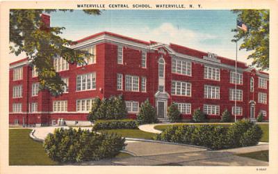 Waterville Central School New York Postcard
