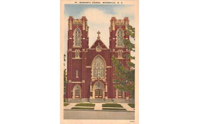 St Bernard's Church Waterville, New York Postcard
