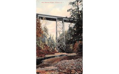 Glen Railroad Bridge Watkins, New York Postcard