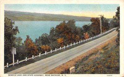 Seneca Lake Watkins, New York Postcard