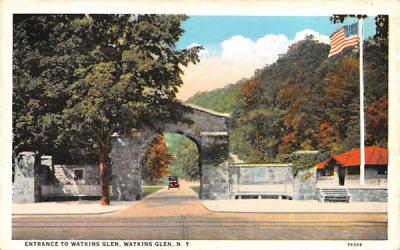 Entrance to Watkins Glen New York Postcard
