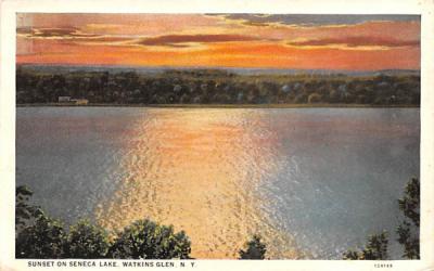 Susnet Watkins Glen, New York Postcard