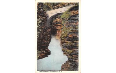 Sentry Bridge Watkins Glen, New York Postcard