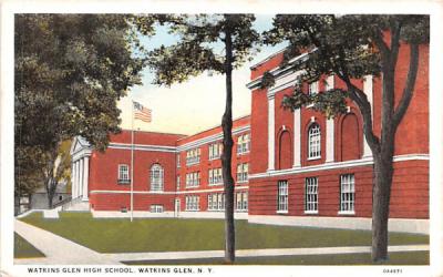 Watkins Glen High School New York Postcard