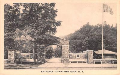 Entrance Watkins Glen, New York Postcard