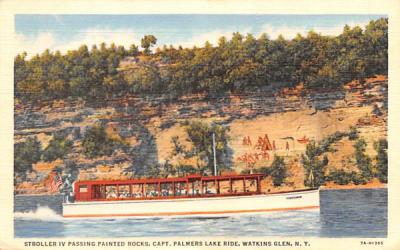 Capt Palmers Lake Ride Watkins Glen, New York Postcard