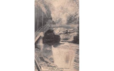 Flying Stairs Watkins Glen, New York Postcard