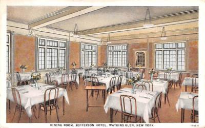 Jefferson Hotel Watkins Glen, New York Postcard