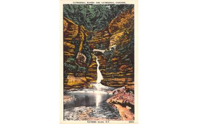 Cathedral Rapids & Cathedral Cascade Watkins Glen, New York Postcard