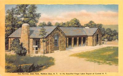 New Pavilion Watkins Glen, New York Postcard