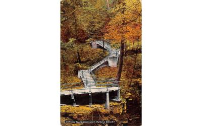 Entrance Stairs Watkins Glen, New York Postcard