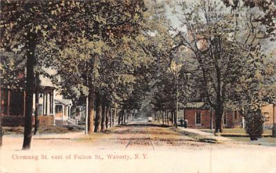Chemung Street Waverly, New York Postcard