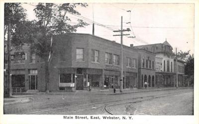 Main Street Webster, New York Postcard