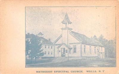Methodist Episcopal Church Wells, New York Postcard