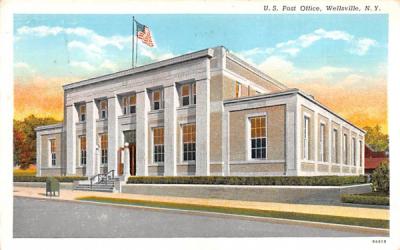 US Post Office Wellsville, New York Postcard