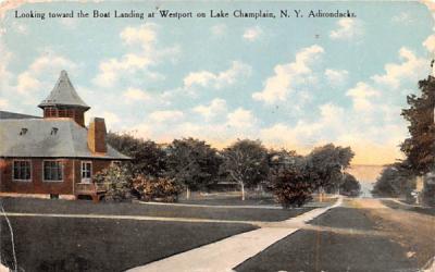 Boat Landing Westport, New York Postcard