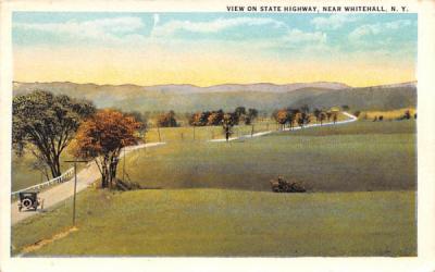 State Highway Whitehall, New York Postcard