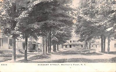 Academy Street Whitney Point, New York Postcard