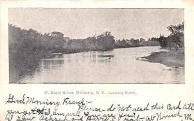 St Regis River Winthrop, New York Postcard