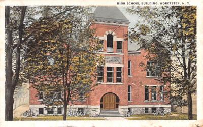 High School Worcester, New York Postcard