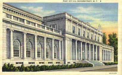 Post Office - Schenectady, New York NY Postcard