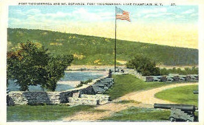 Fort Ticonderoga & Mt. Defiance - Lake Champlain, New York NY Postcard