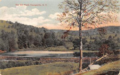 The Mill Pond Youngsville, New York Postcard