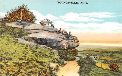 Bird's Eye View Youngsville, New York Postcard